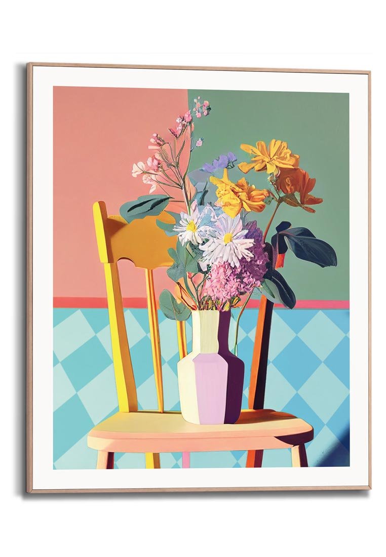 Orange Wallz MULTI FLOWER CHAIR