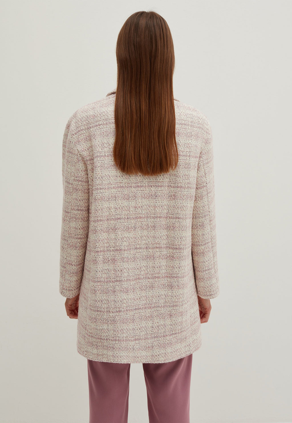 Stefanel TWEED-EFFECT, SINGLE-BREASTED COAT.