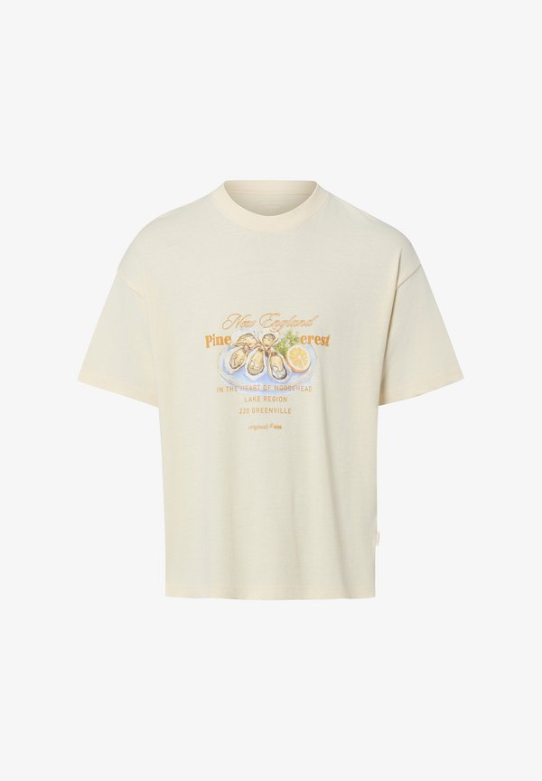 Jack & Jones JACK & JONES T-SHIRT JORMAINE - Print T-shirt - beige