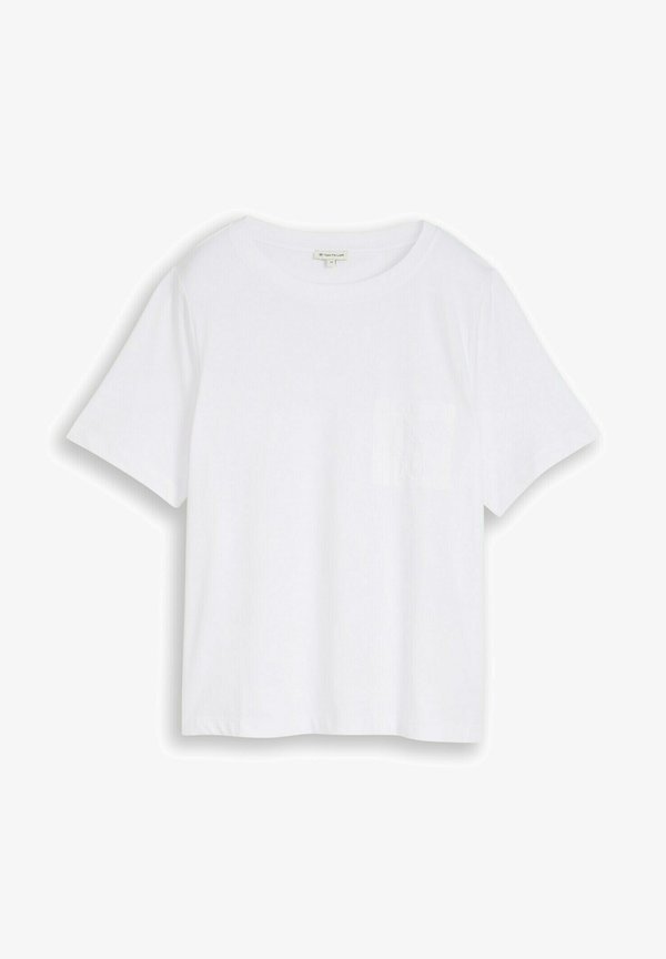 TOM TAILOR TOM TAILOR T-SHIRT BOXY FIT T-SHIRT MIT BRUSTTASCHE - Basic T-shirt - white