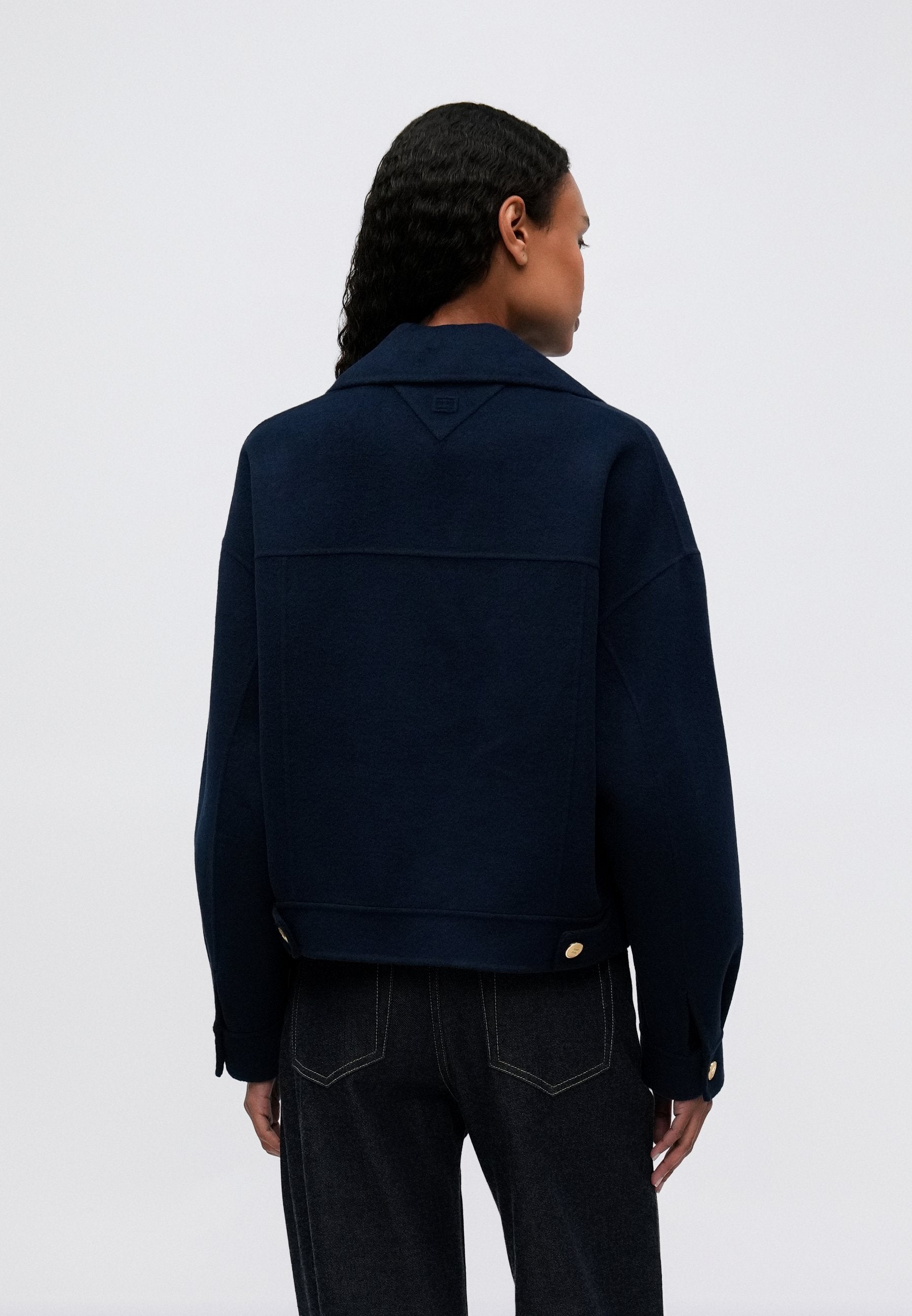 WOOL BLEND DOUBLE BREASTED PEACOAT Media 3