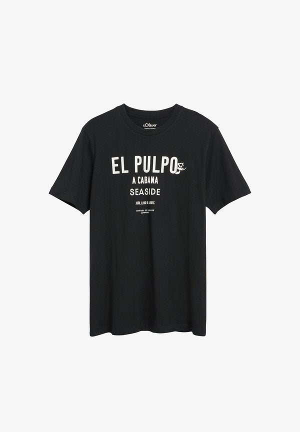 s.Oliver T-SHIRT - Print T-shirt - schwarz