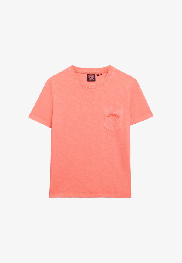 Superdry & Co ESSENTIAL LOGO GARMENT DYE  - Basic T-shirt - fiery coral