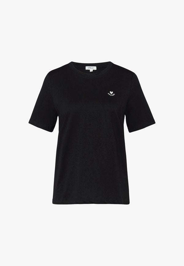 s.Oliver Basic T-shirt - schwarz