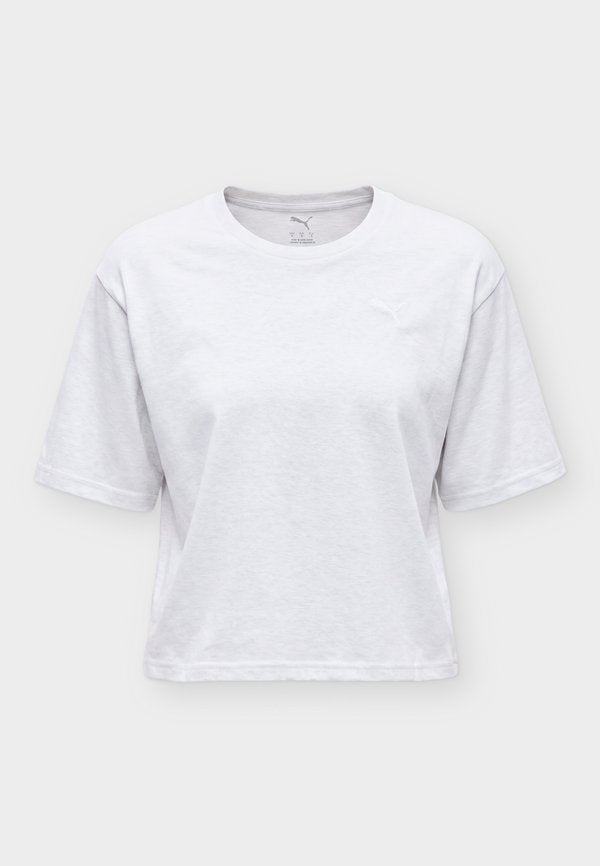 Puma CLASS RELAXED GRAPHIC TEE - Print T-shirt - white glow heather