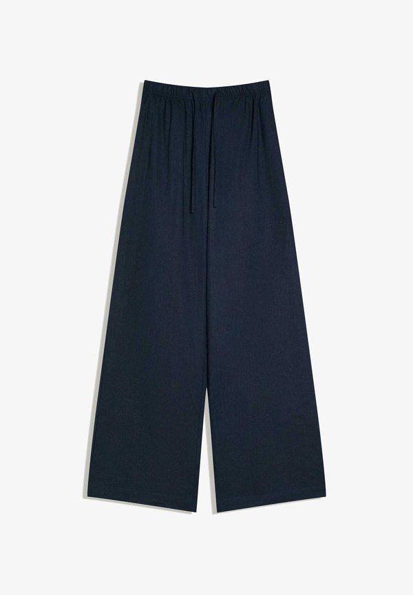 Bershka Trousers - dark blue