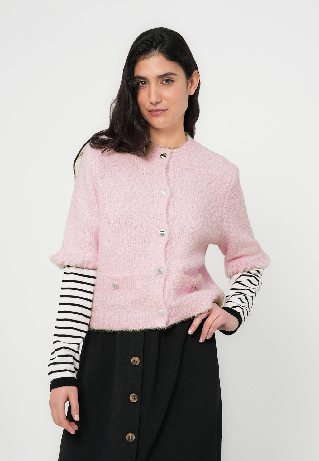 VILA VIMERCY O NECK BUTTON CARDIGAN