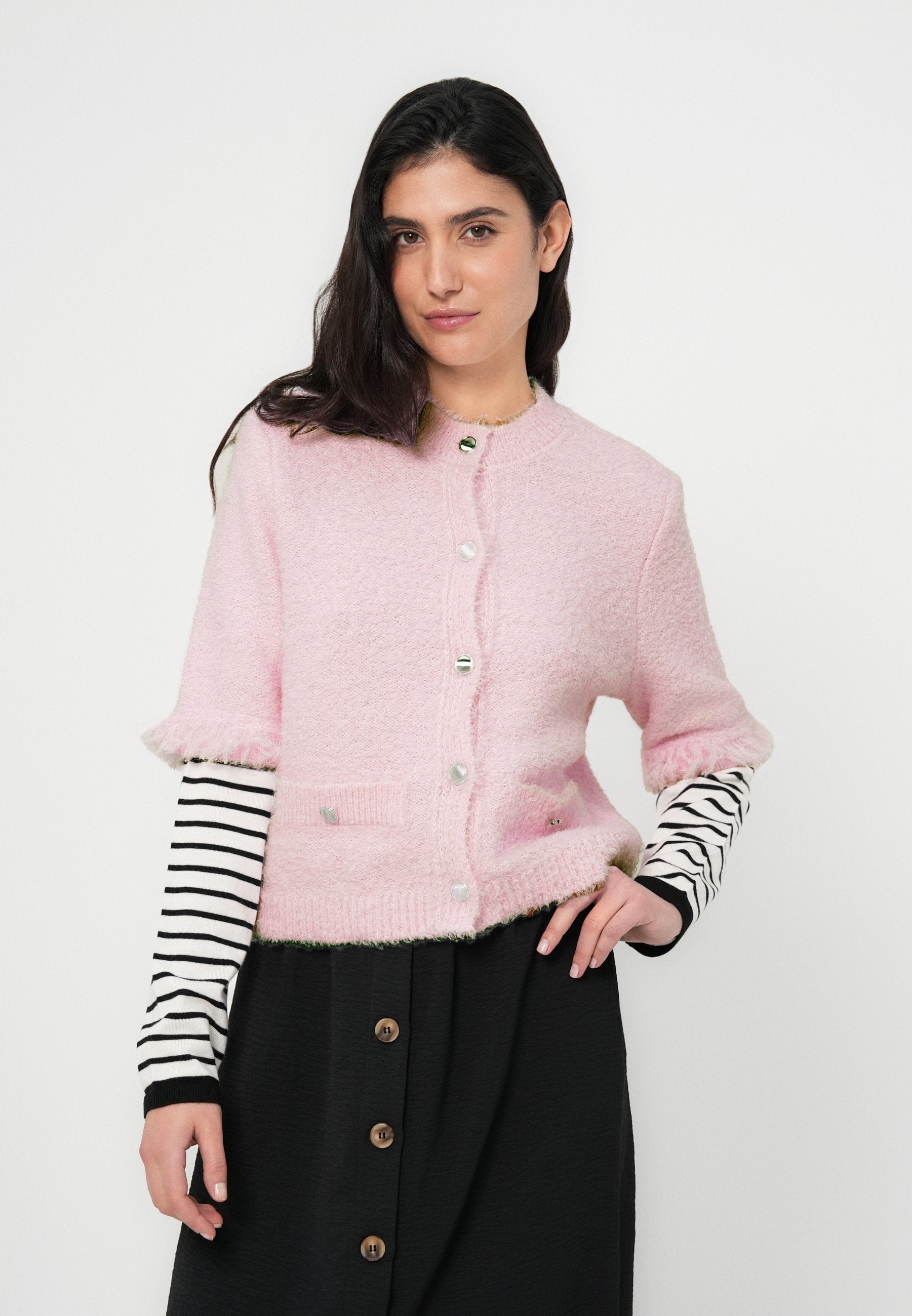 VILA VIMERCY O NECK BUTTON CARDIGAN