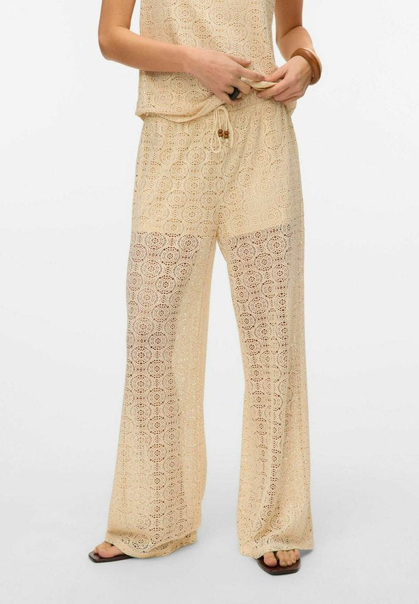 Vero Moda Wide-leg VMMAYA Mid waist - Trousers - birch