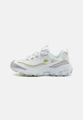 Skechers D'LITES - Trainers - white/silver/lime