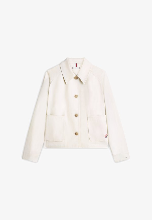 Tommy Hilfiger WATER REPELLENT COLLARED RELAXED SHORT JACKET - Summer jacket - light silt