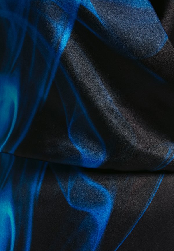David Koma FLAME DRAPED OPEN BACK ASSYM DRESS