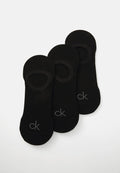 Calvin Klein Underwear MEN FOOTIE HIGH CUT 3 PACK - Invisible socks - black
