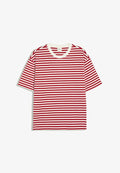 Bershka STRIPED SHORT SLEEVE T-SHIRT - Print T-shirt - red
