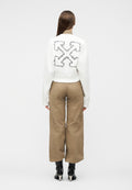 OFF-WHITE ARROW SCRIPT CROP CREW