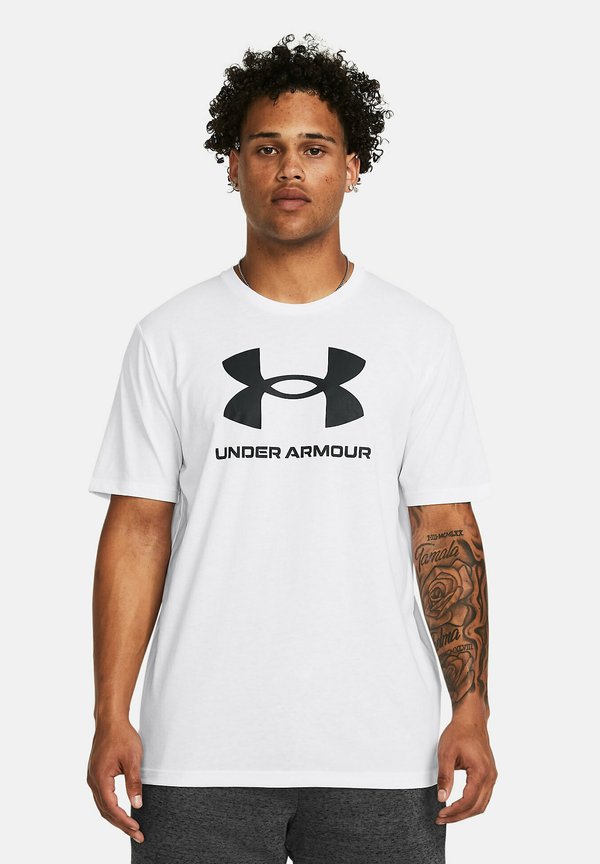Under Armour SHORT SLEEVE GRAPH STYLE LOGO UPDATE  - Sports T-shirt - white