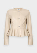 ONLY ONLVERONA PEPLUM JACKET - Faux leather jacket - peyote