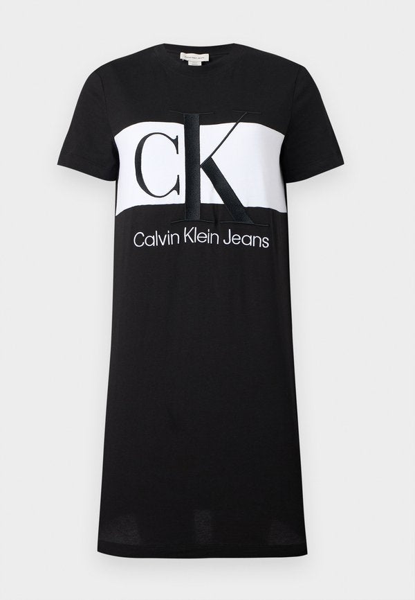 Calvin Klein Jeans BLOCKING - T-Shirt Dress - black