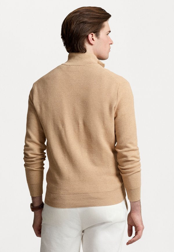 Polo Ralph Lauren MESH KNIT COTTON QUARTER ZIP SWEATER