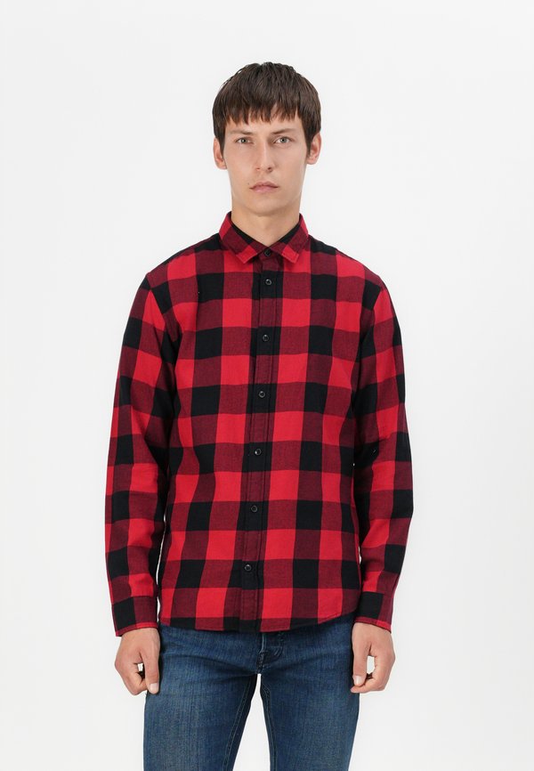 Jack & Jones JJEGINGHAM SHIRT - Shirt - brick red