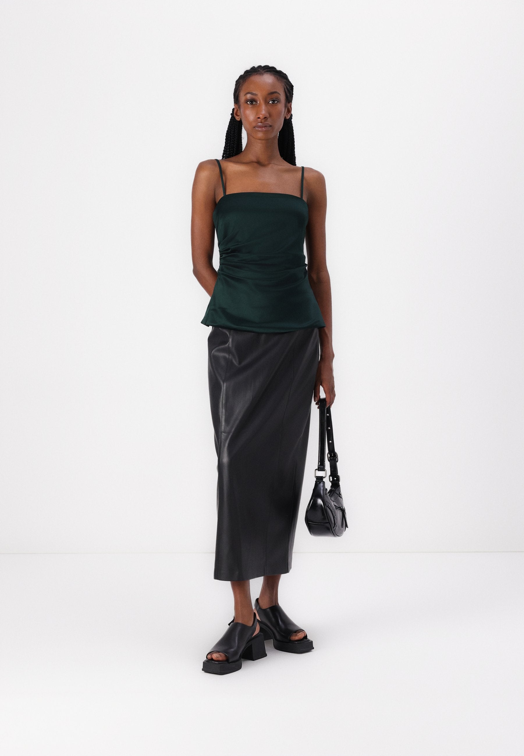 Abercrombie & Fitch Long-Length Satin Tube Top