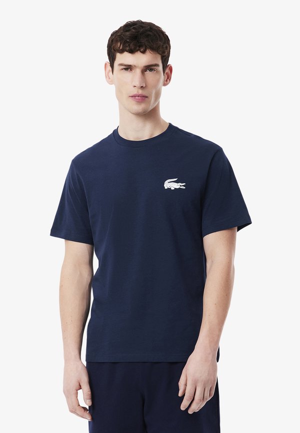 Lacoste Print T-shirt - bleu marine   blanc