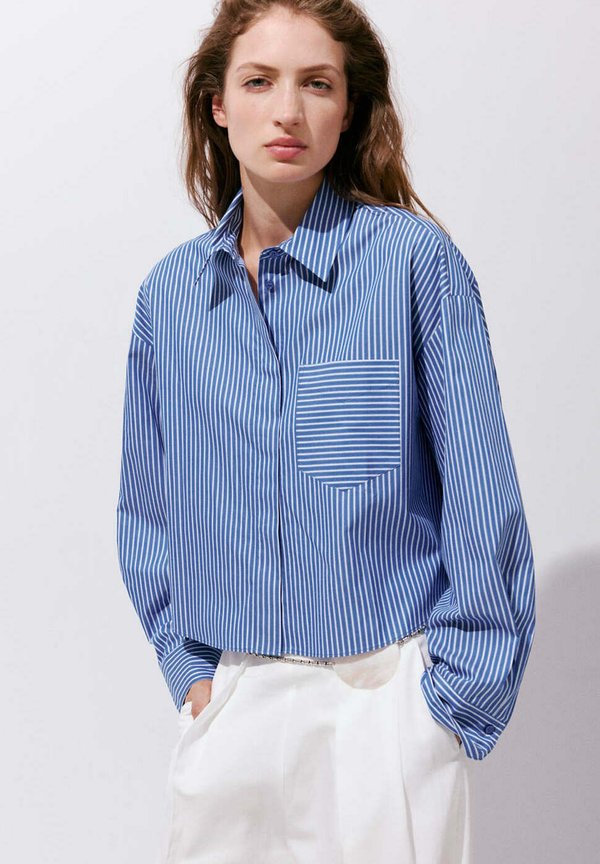 Mango ADULT - Button-down blouse - blue