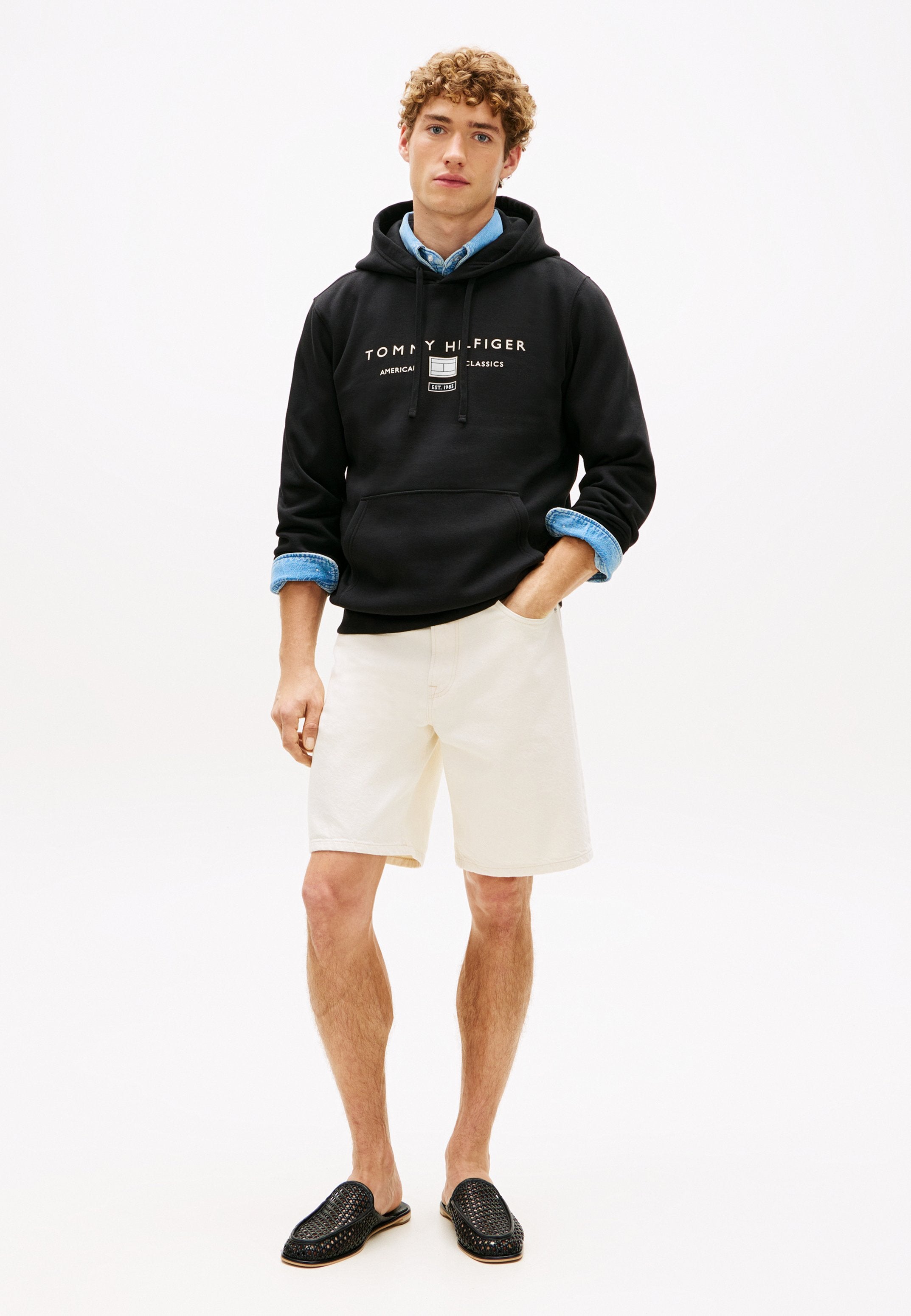 LOGO TERRY DRAWSTRING HOODY Media 2