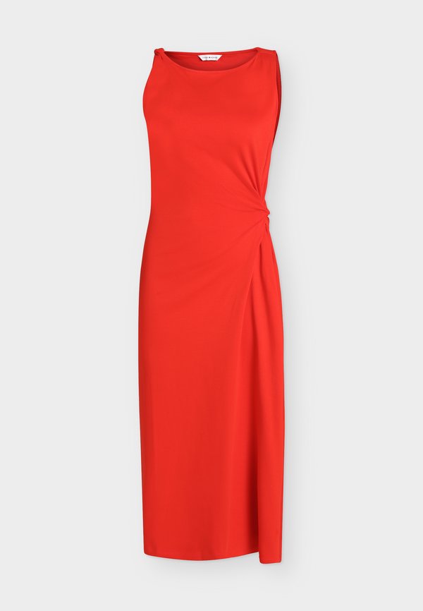 Tommy Hilfiger KNOT DETAIL DRESS  - Jersey dress - fire red