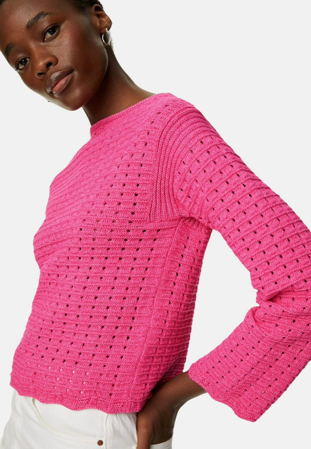 Marks & Spencer TEXTURED CREW NECK KNITTED