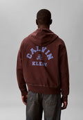Calvin Klein Jeans LOGO GRAPHIC RELAXED - Zip-up sweatshirt - nurture navy