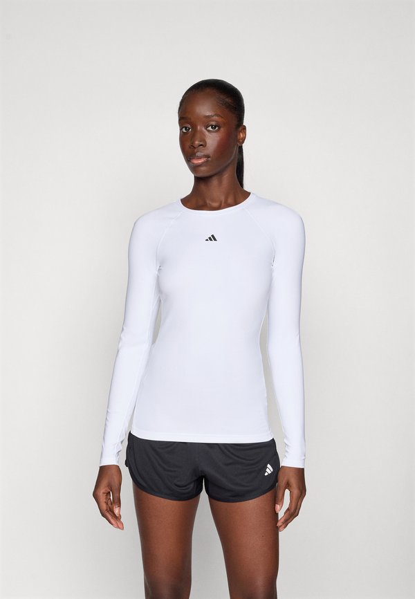 adidas Performance TECHFIT LONG SLEEVE TRAINING TOP - Long sleeved top - white