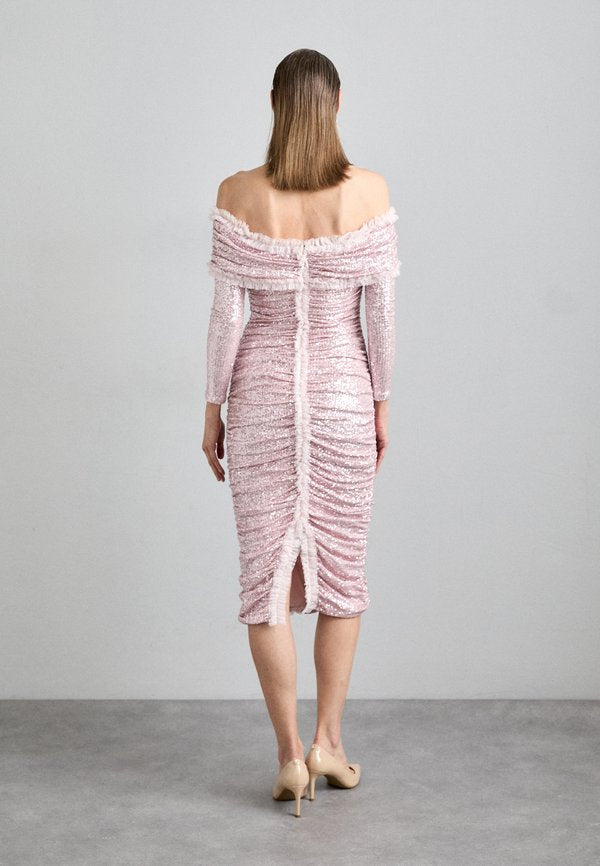 Needle & Thread SUNBEAM ROUCHED OFF SHOULDER BALLERINA DRESS