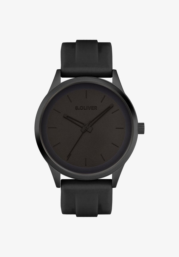 s.Oliver SPORT SILICONE - Watch - schwarz