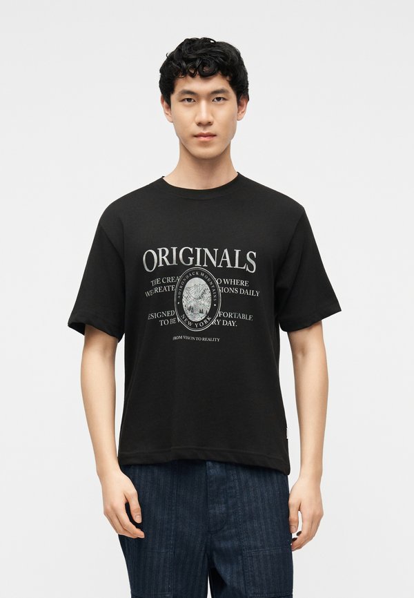 Jack & Jones JORNANTUCKET GRAPHIC BACK TEE  - Print T-shirt - black