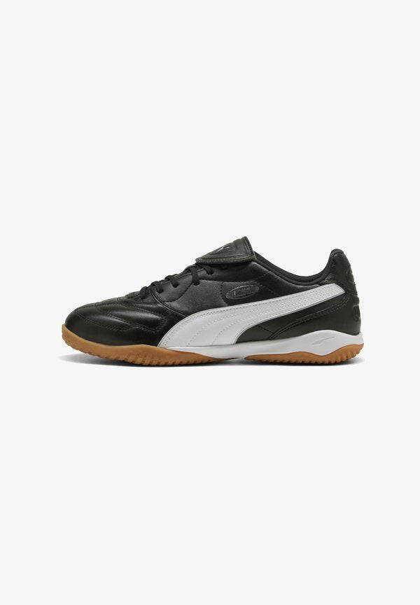 Puma KING LIGA IT - Indoor football boots - black/silver/white