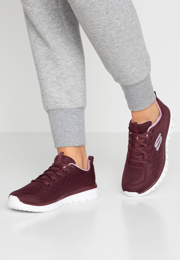 Skechers GRACEFUL - Trainers - wine/lavender trim