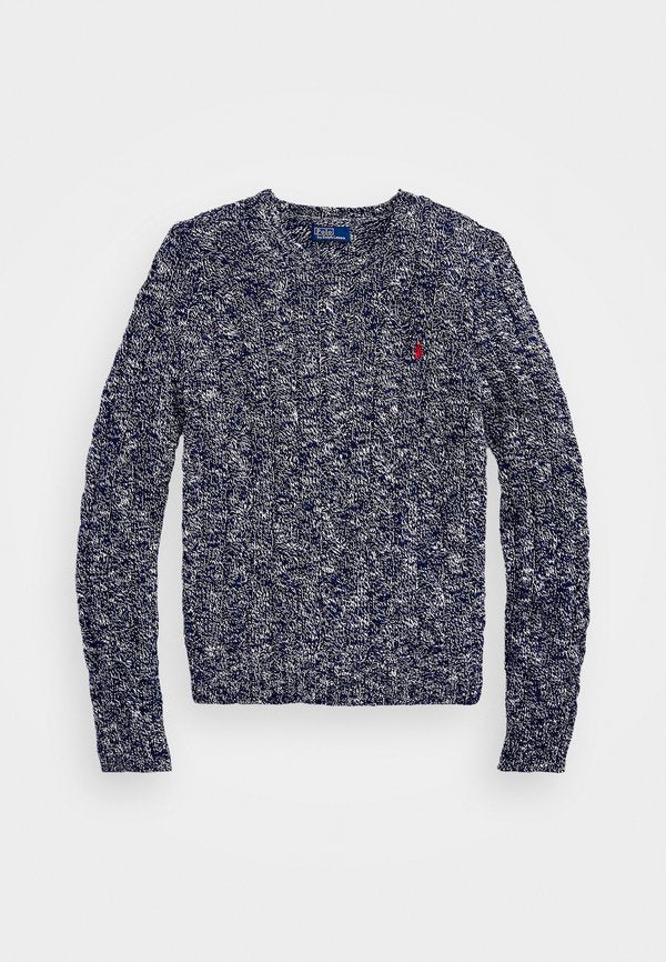 Polo Ralph Lauren CABLE-RAGG-KNIT COTTON CREWNECK SWEATER