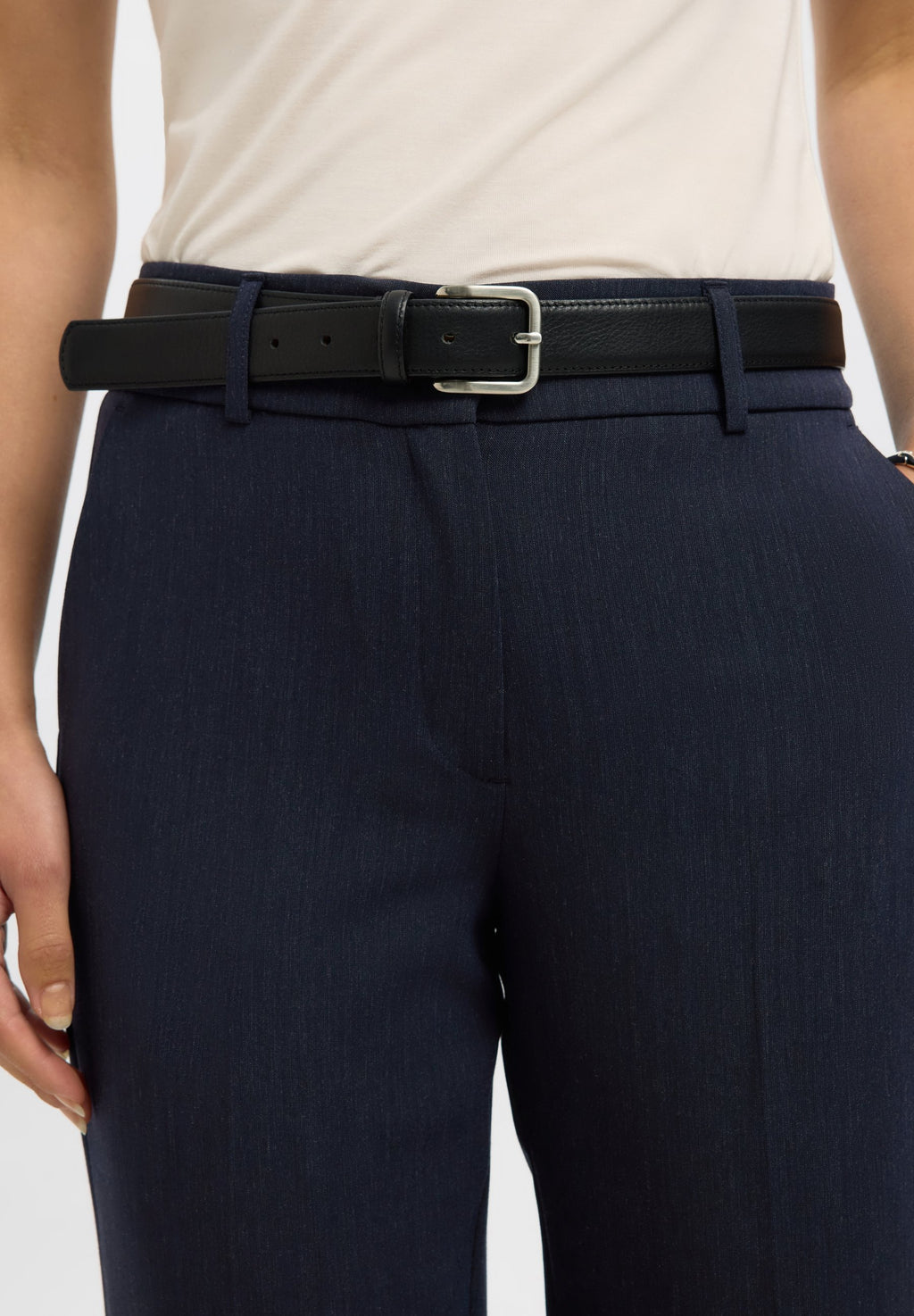 Selected Tapered viscose blend cropped
