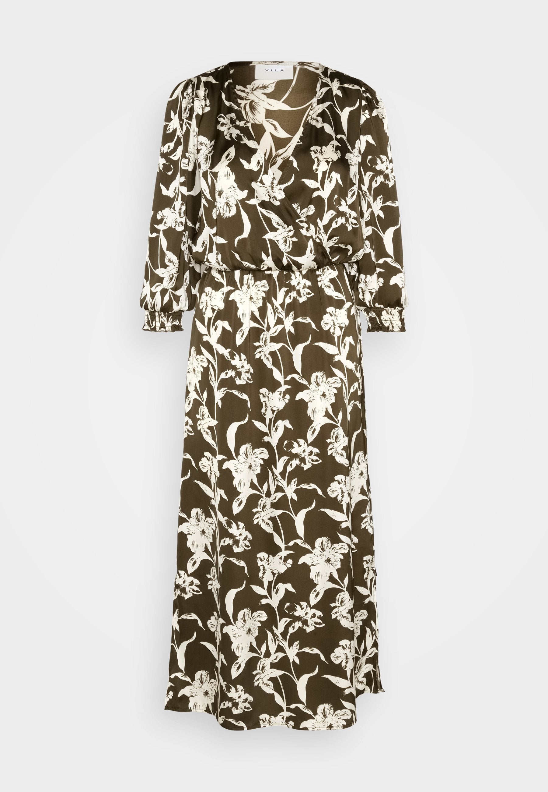 VILA VIJILIA SIRI 3/4 FAKE WRAP MIDI DRESS