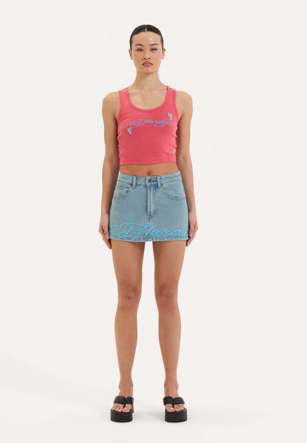 Ed Hardy PARTY RHINESTONE CROPPED