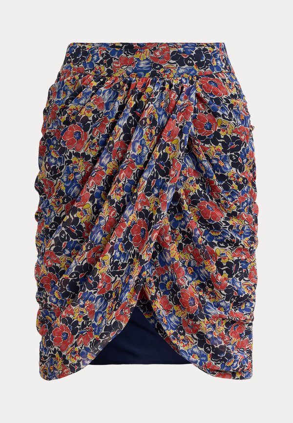 Lauren Ralph Lauren FLORAL GEORGETTE FAUX-WRAP SKIRT