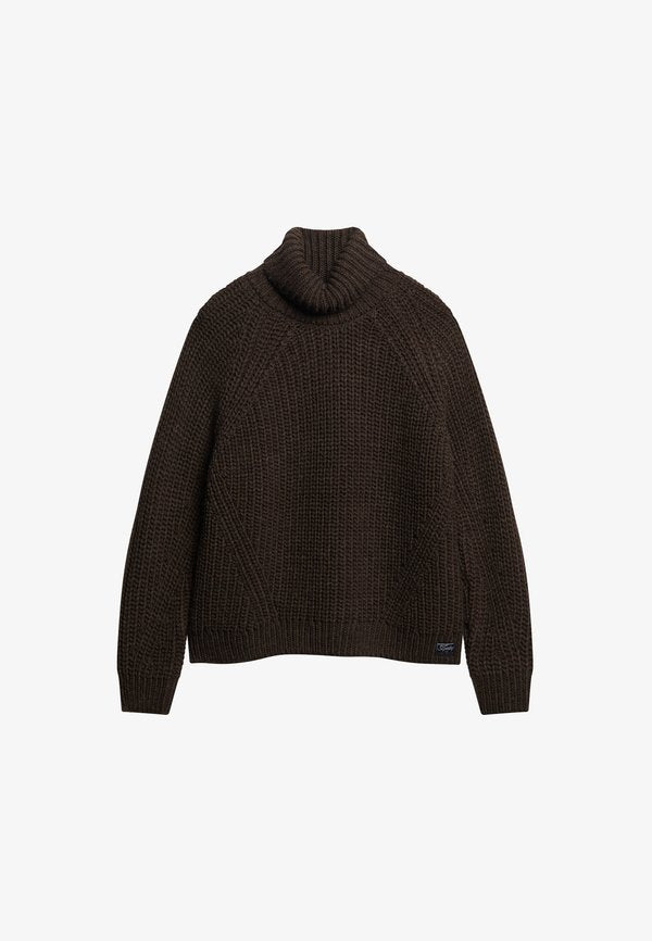Superdry & Co SLOUCHY STITCH ROLL NECK - Jumper - coco marl