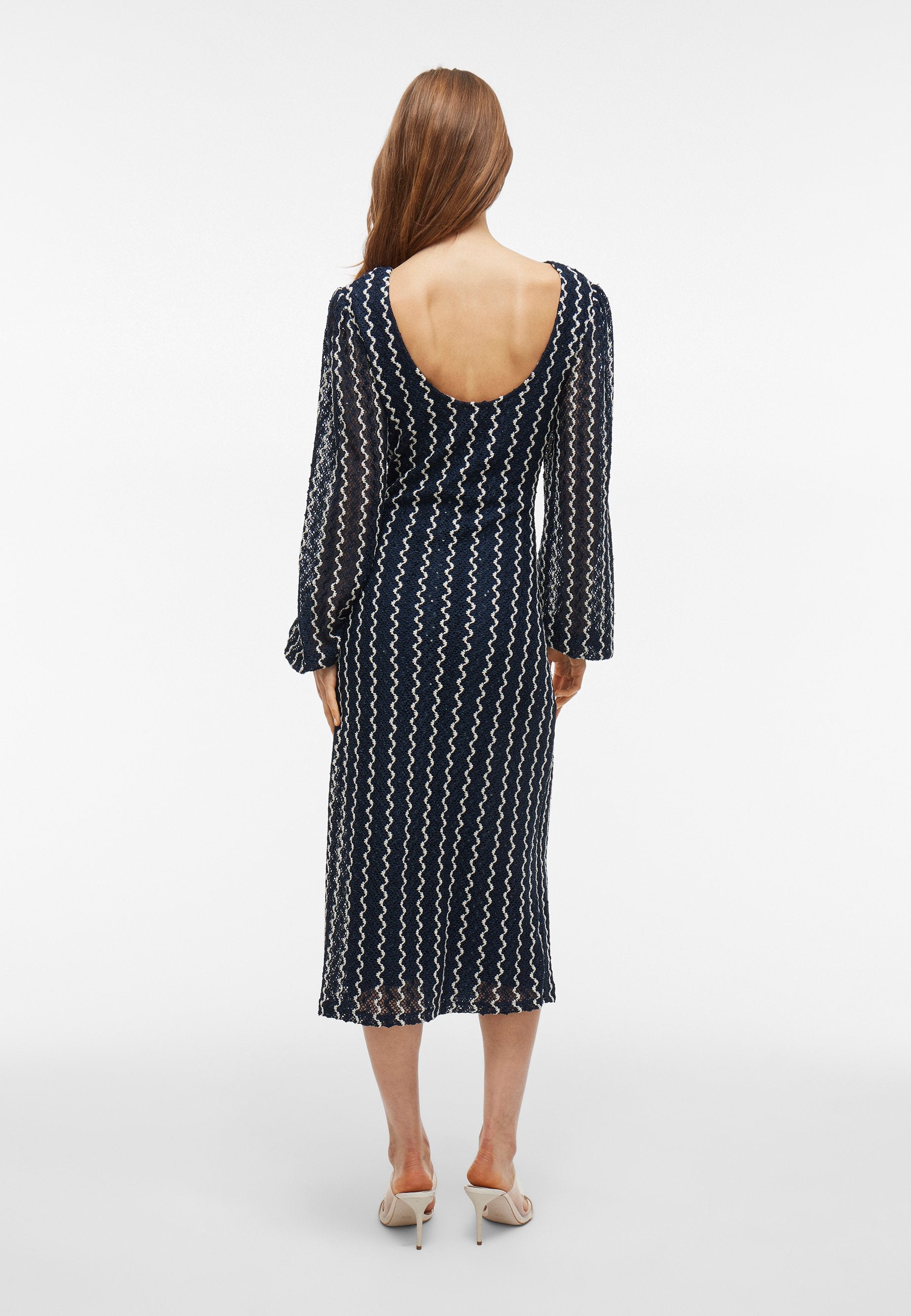 VILA VIELLEN O NECK MIDI DRESS