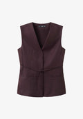 Mango Waistcoat - burgundy