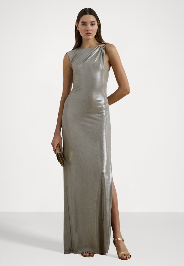 Lauren Ralph Lauren KEILLY BUCKLE TRIM METALLIC SLEEVELESS GOWN