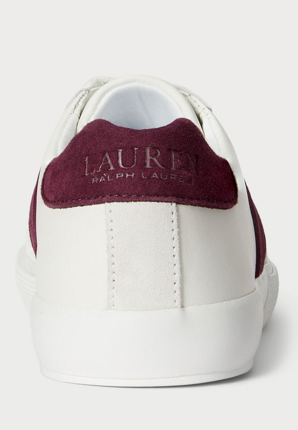 Lauren Ralph Lauren TWO-TONE BRAYLEE LEATHER & SUEDE SNEAKER