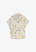 TOM TAILOR Button-down blouse - summerly lemon print