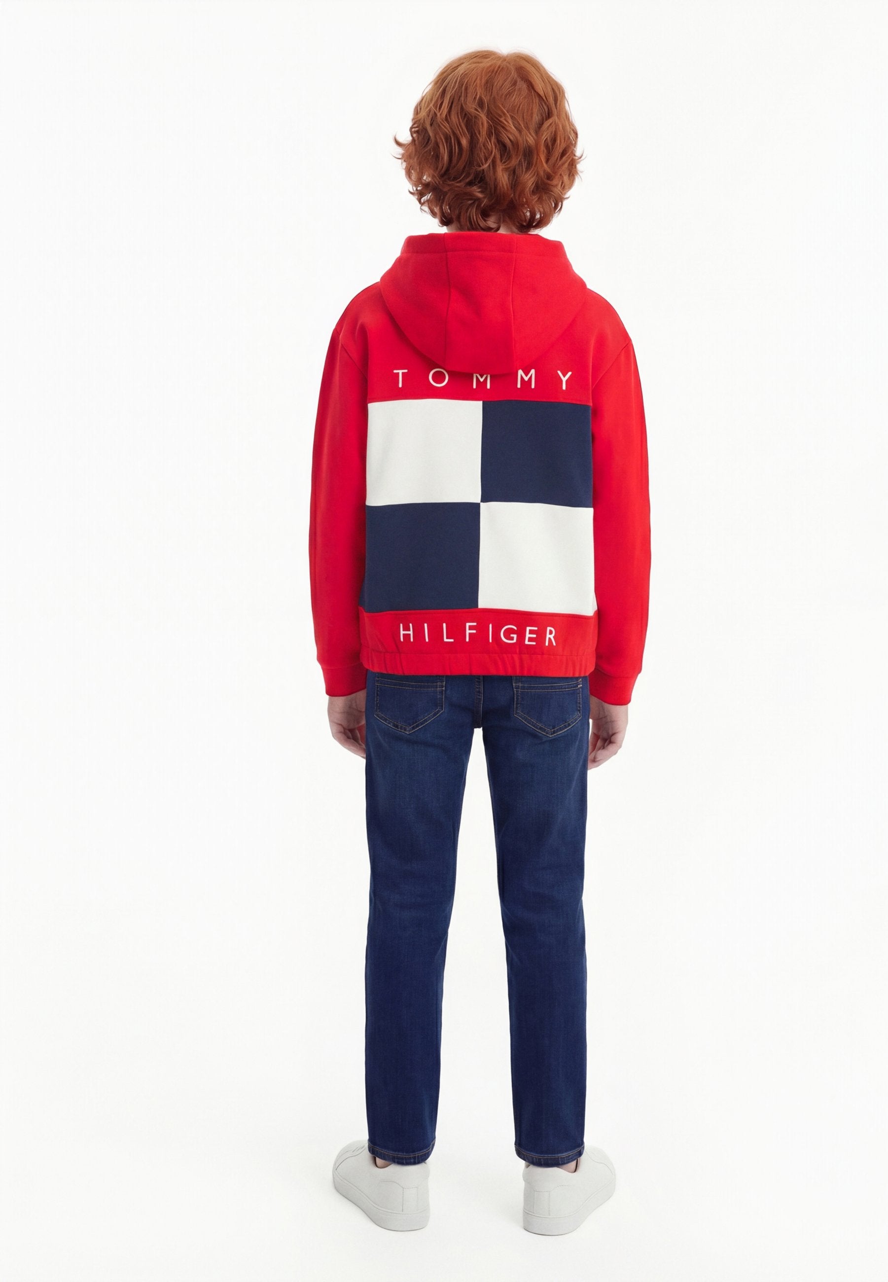 COLOUR-BLOCKED BACK LOGO ZIP-THRU HOODY Media 3