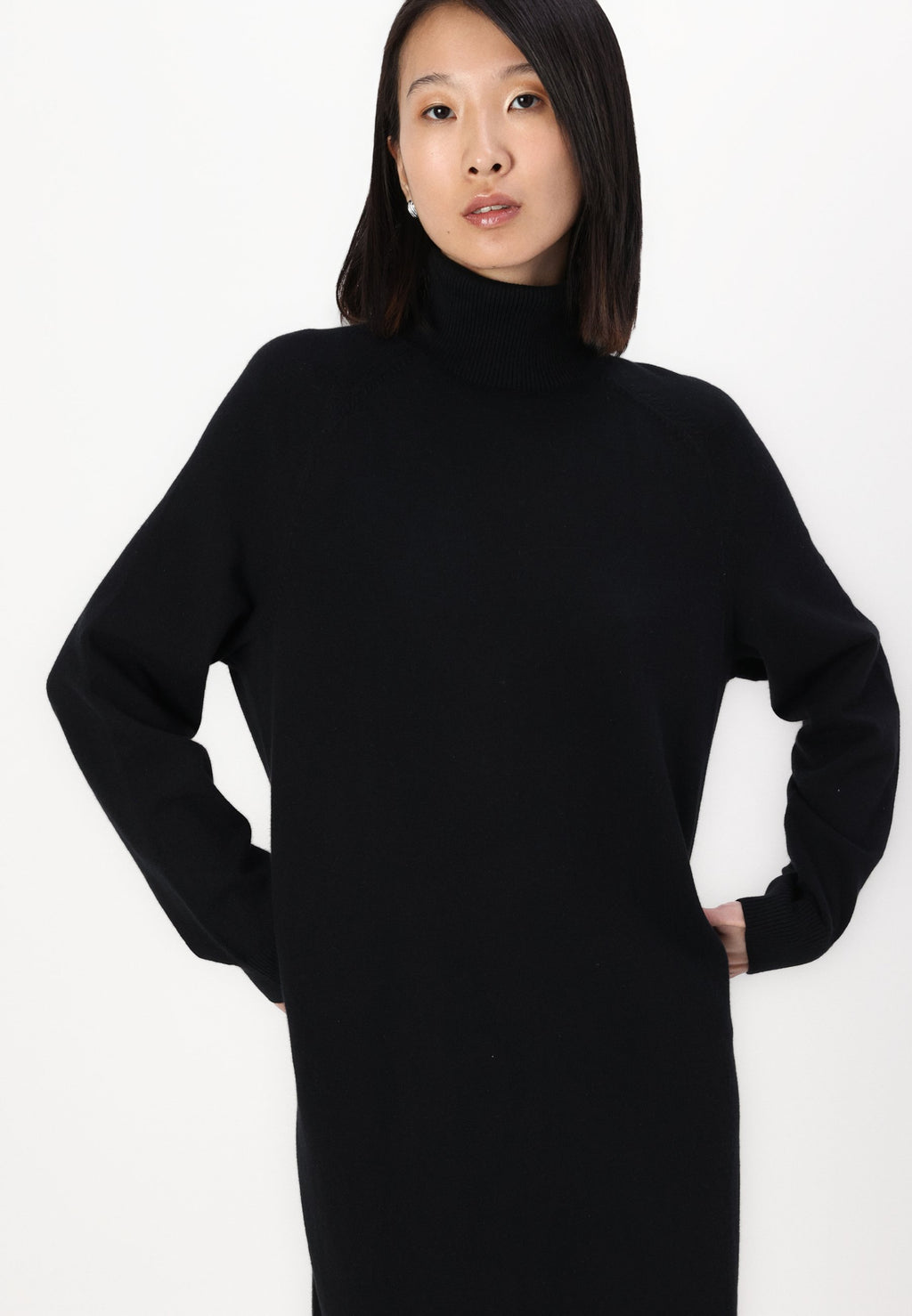 Marc O'Polo DENIM DRESS LONG SLEEVE TURTLE NECK